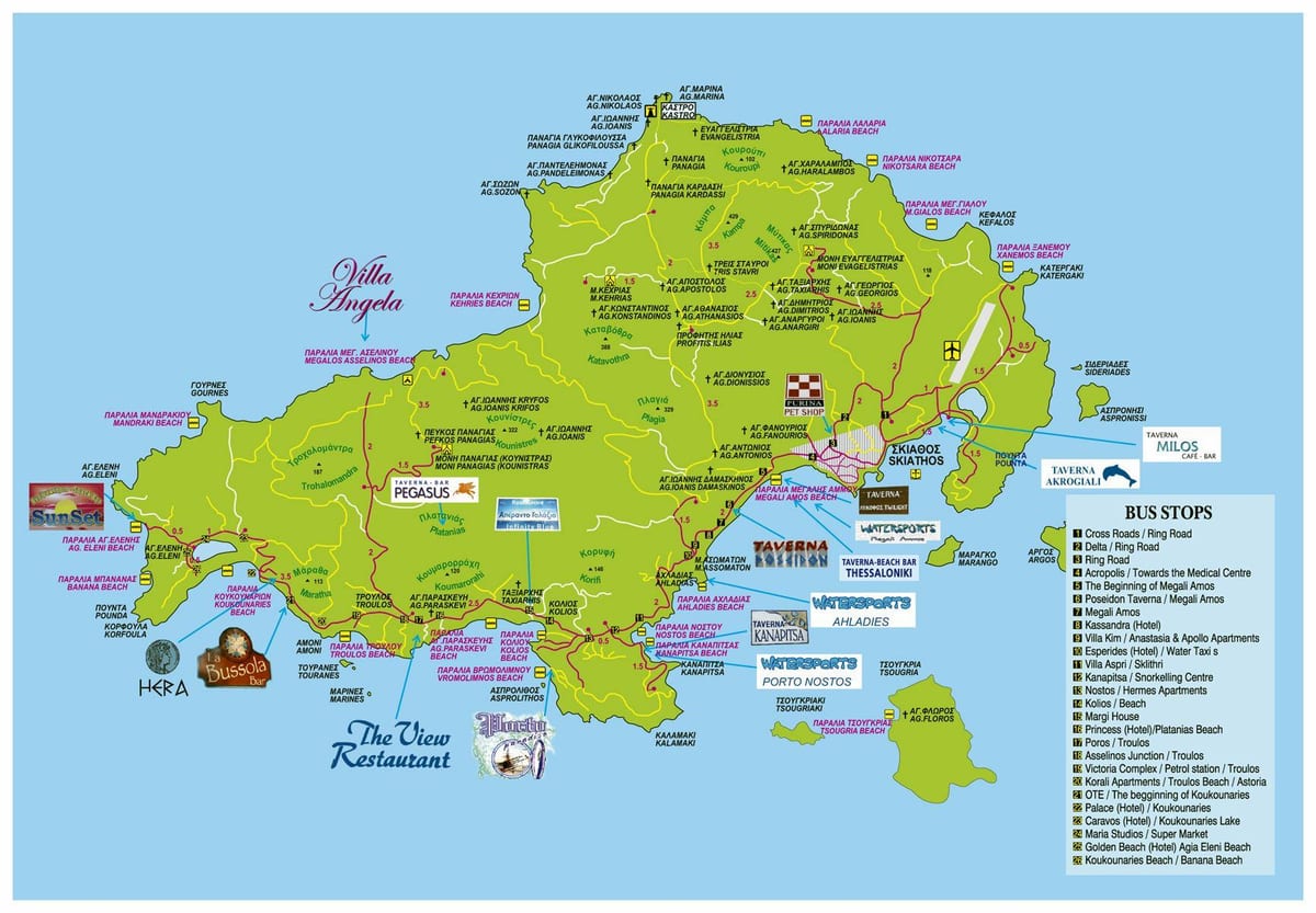 Skiathos (Griekenland kaart