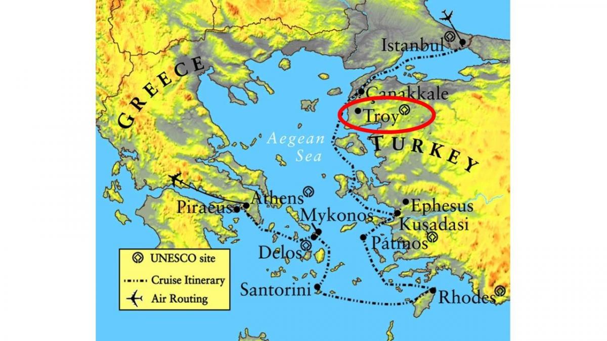 Troy Griekenland Kaart 