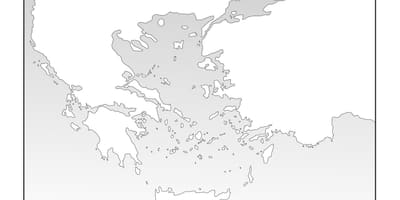Het oude Griekenland lege kaart