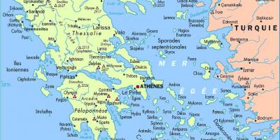 Kaart van Griekenland en omgeving