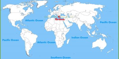 Griekenland op de kaart van de wereld