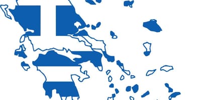 Griekenland vlag van de kaart