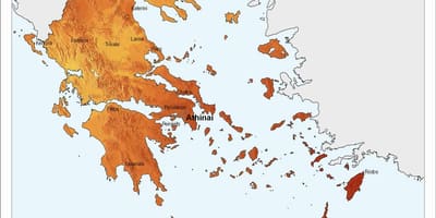 Hellas zon kaart