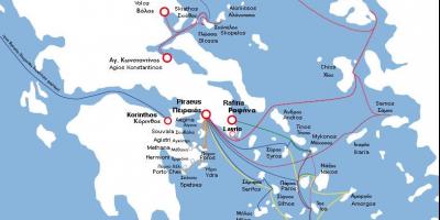Griekenland ferry kaart