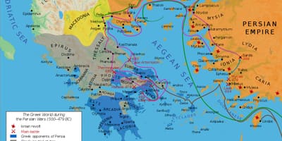 Kaart van het oude Griekenland en Perzië