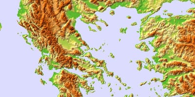 Topografische kaart van Griekenland